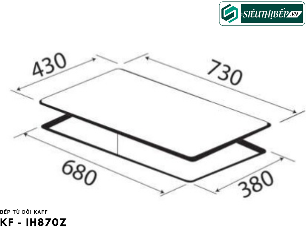 Bếp từ đôi Kaff KF - IH870Z Inverter tiết kiệm điện