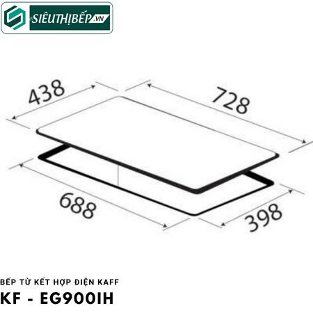 Bếp từ kết hợp điện Kaff KF - EG900IH Inverter tiết kiệm điện