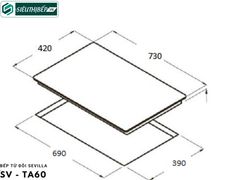 Bếp từ đôi Sevilla SV - TA60 Inverter tiết kiệm điện