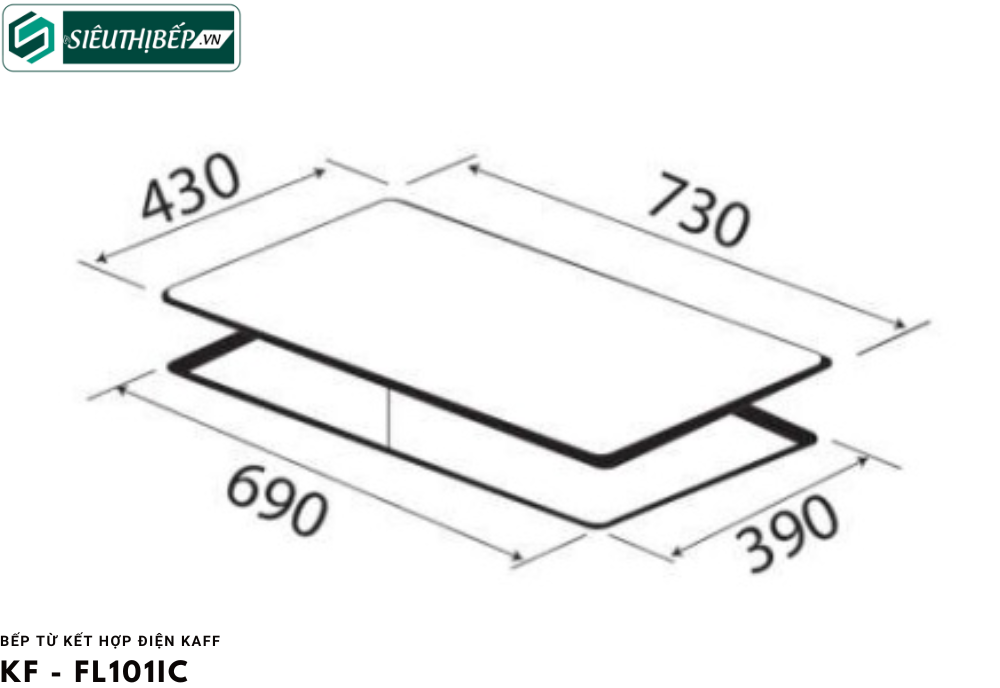 Bếp từ kết hợp điện Kaff KF - FL101IC