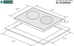 Bếp từ kết hợp điện Eurosun EU - TE259 Max Inverter tiết kiệm điện