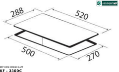 Bếp từ domino Kaff KF - 330DI Inverter tiết kiệm điện