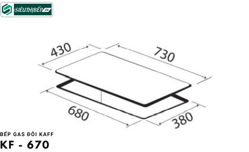 Bếp gas đôi Kaff KF - 670