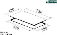 Bếp từ đôi Kaff KF - LCD2IG Inverter tiết kiệm điện