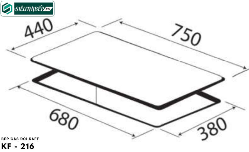 Bếp gas đôi Kaff KF - 216