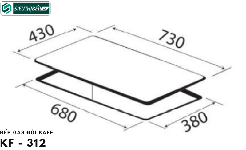 Bếp gas đôi Kaff KF - 312