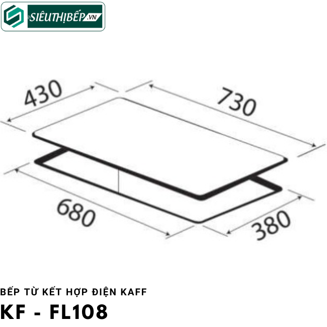 Bếp từ kết hợp điện Kaff KF - FL108 Inverter tiết kiệm điện