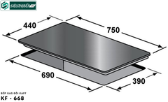 Bếp gas đôi Kaff KF - 668