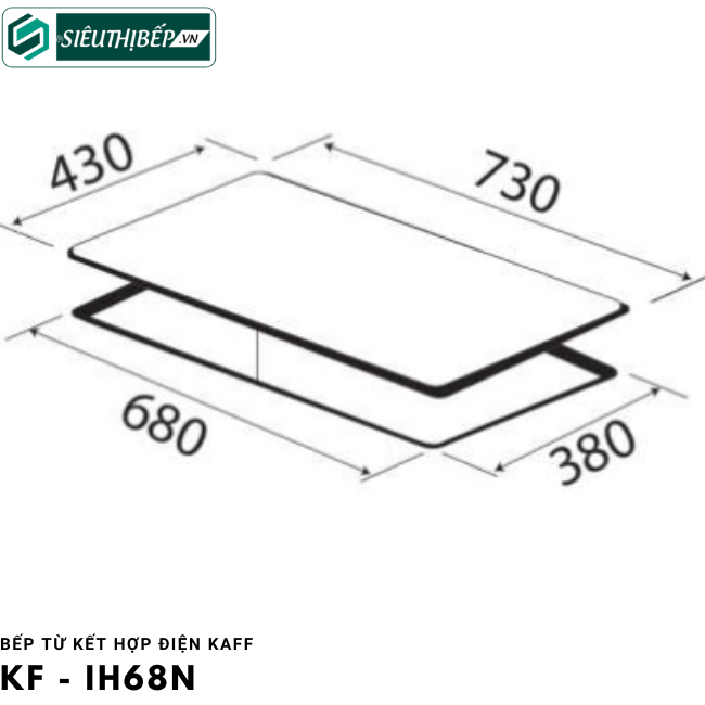 Bếp từ kết hợp điện Kaff KF - IH68N Inverter tiết kiệm điện