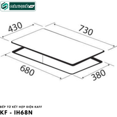 Bếp từ kết hợp điện Kaff KF - IH68N Inverter tiết kiệm điện