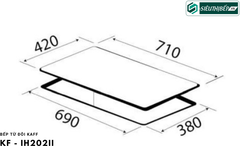 Bếp từ đôi Kaff KF - IH202II Inverter tiết kiệm điện