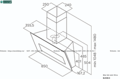 Máy hút mùi Elica BLOOM-S (Áp tường - Made in Italy)