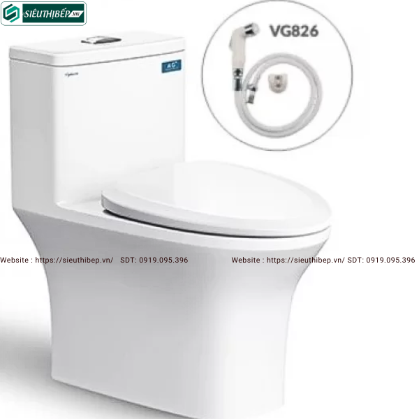 Bồn cầu 1 khối Viglacera V72 (V700) - (Nắp Êm, Tặng Xịt VG826)