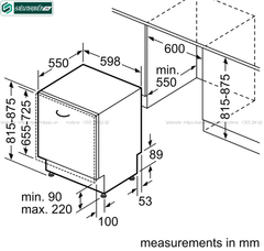 Máy rửa bát Bosch HMH SMV6ZCX42E - Serie 6 (Âm toàn phần - 14 bộ đồ ăn Châu Âu)