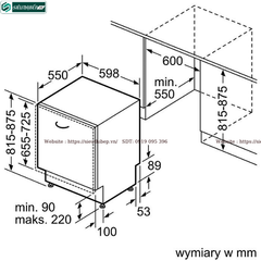 Máy rửa bát Bosch EUG SMV8YCX03E  - Serie 8 (Âm toàn phần - Made in Germany)