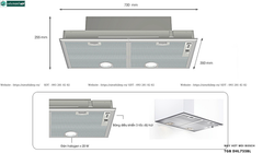 Máy hút mùi Bosch TGB DHL755BL - Serie 4 (Âm tủ - Made in Germany)