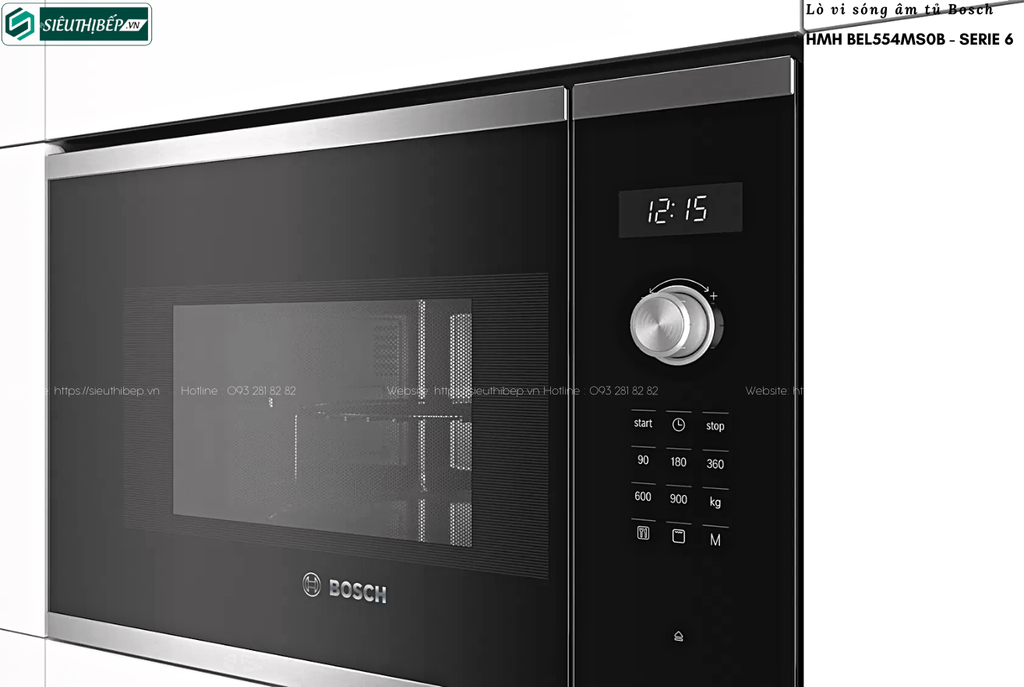 Lò vi sóng Bosch HMH BEL554MS0B - Serie 6 (25 Lít - Âm tủ)