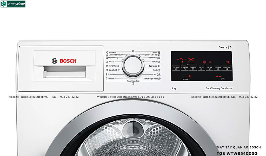 Máy sấy Bosch TGB WTW85400SG - Serie 6 (9Kg - Made in Poland)