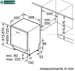 Máy rửa bát Bosch HMH SMV4HCX48E - Serie 4 (Âm toàn phần - 14 bộ đồ ăn Châu Âu)