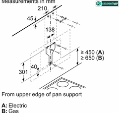 Máy hút mùi Bosch HMH DWK97JQ60B - Serie 6 (Áp tường kính vát)