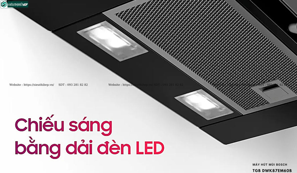 Máy hút mùi Bosch TGB DWK87EM60B - Serie 2 (Áp tường - Made in Germany)