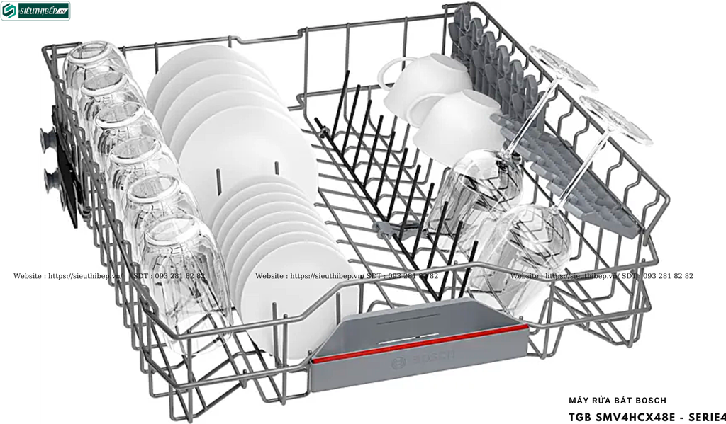 Máy rửa bát Bosch TGB SMV4HCX48E - Serie4 (Âm toàn phần - Made in Germany)