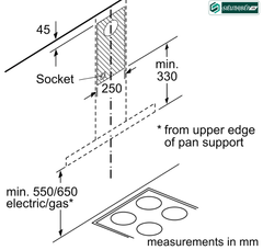 Máy hút mùi Bosch HMH DWB97DM50B - Serie 4 (Áp tường chữ T)