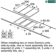 Bếp từ Domino Bosch HMH PIB375FB1E - Serie 6 (Made in Spain)