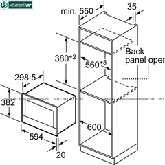 Lò vi sóng Bosch TGB BEL520MS0K - Serie 4 (20 Lít - Âm tủ)