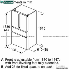 Tủ lạnh Bosch TGB KFN96PX91I - Serie 8 (Side by side - 612L)