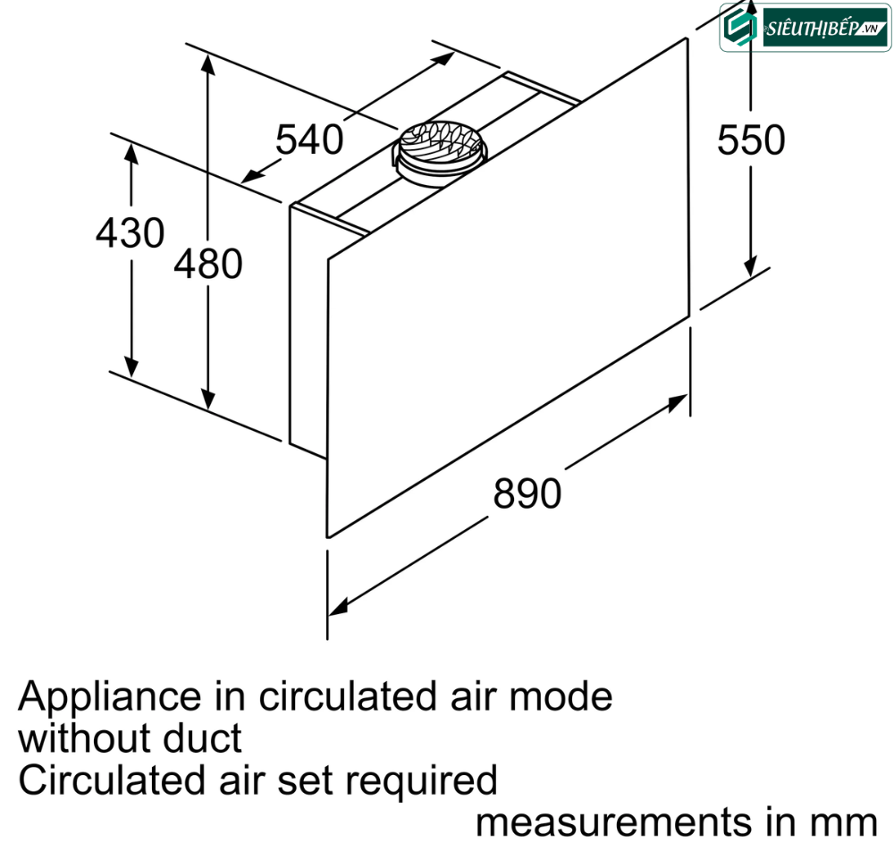 Máy hút mùi Bosch HMH DWK67CM60B - Serie 4 (Áp tường kính vát )