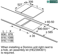 Bếp từ Domino Bosch HMH PIB375FB1E - Serie 6 (Made in Spain)