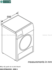 Máy sấy tụ hơi Bosch HMH WTB86201SG - Serie 4 (8Kg)