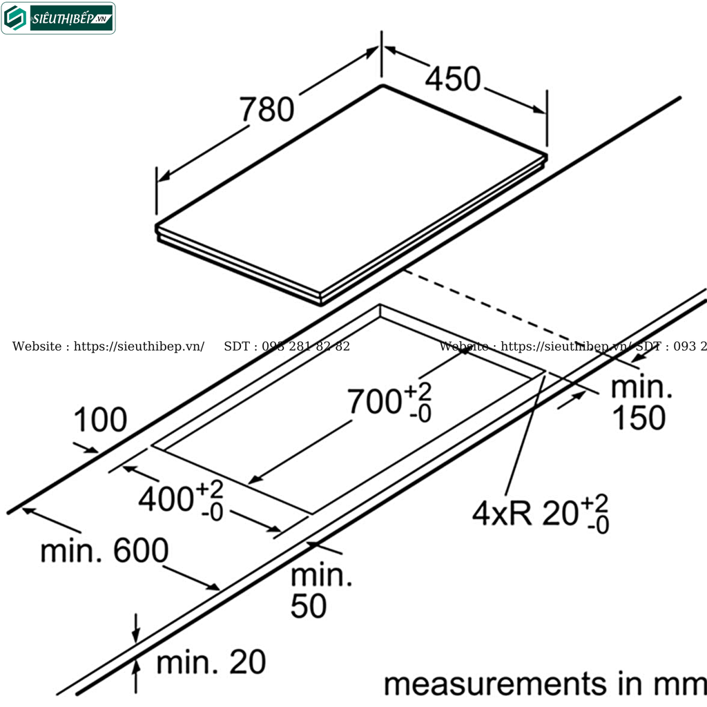 Bếp từ đôi Bosch TGB PPI82560MS - Serie 8