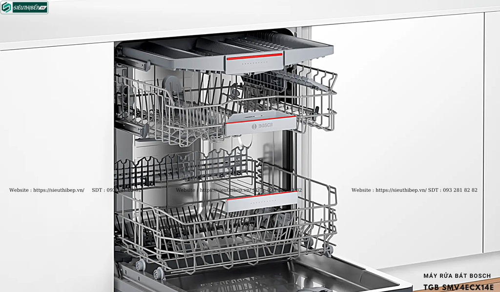 Máy rửa bát Bosch TGB SMV4ECX14E - Serie4 (Âm toàn phần - Made in Germany)