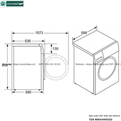 Máy giặt kết hợp sấy Bosch TGB WNA14400SG - Serie 4 (9/6Kg)