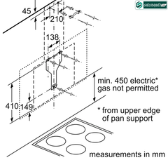 Máy hút mùi Bosch HMH DWF97RV60B - Serie 8 ( Áp tường kính vát - Kết nối Home Connect )