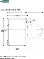 Máy sấy Bosch HMH WTR85V00SG - Serie 4 (8Kg - Tụ hơi & bơm nhiệt)