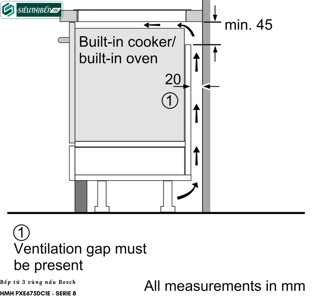 Bếp từ Bosch HMH PXE675DC1E - Serie 8 (3 vùng nấu - Made in Spain)