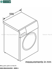 Máy giặt kết hợp sấy Bosch HMH WNA254U0SG - Serie 6 (10Kg/6Kg)