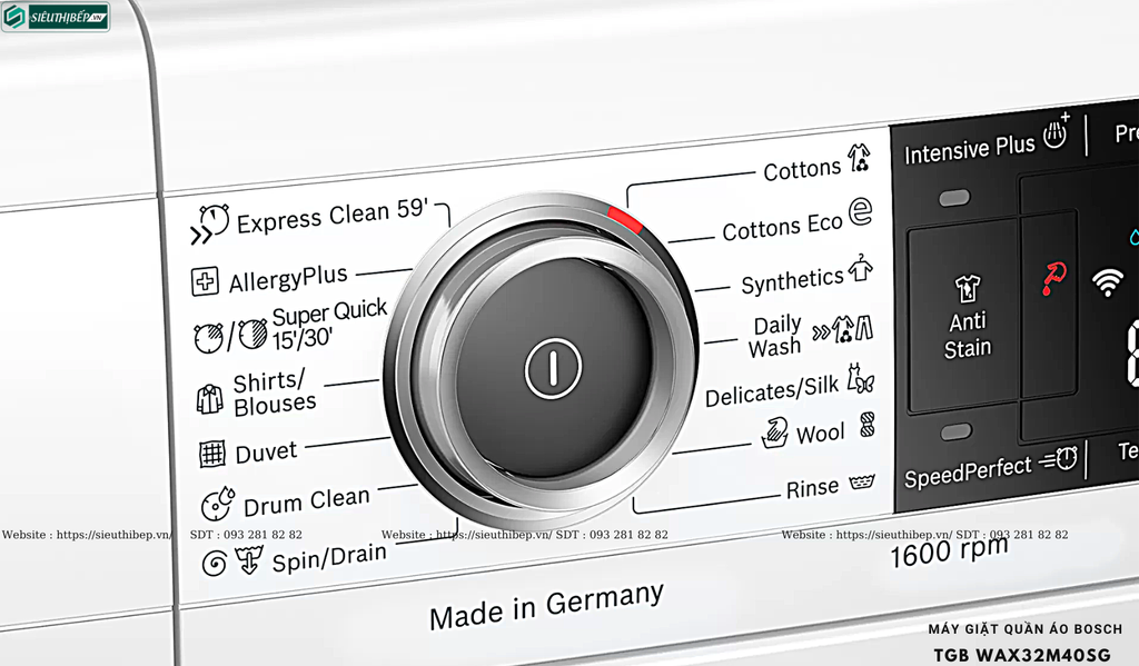 Máy giặt Bosch TGB WAX32M40SG - Serie 8 (10Kg - Made in Germany)