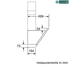 Máy hút mùi Bosch HMH DWK97JQ60B - Serie 6 (Áp tường kính vát)