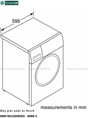 Máy giặt Bosch HMH WAJ20180SG - Serie 4 (8Kg - Made in Turkey)