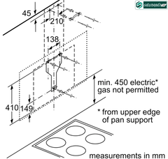 Máy hút mùi Bosch HMH DWK67CM60B - Serie 4 (Áp tường kính vát )