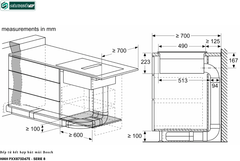Bếp từ kết hợp hút mùi Bosch HMH PXX875D67E - Serie 8 (Made in Spain)