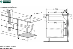 Bếp từ kết hợp hút mùi Bosch HMH PVQ731F15E - Serie 6 (Made in Spain)