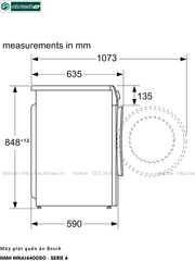 Máy giặt kết hợp sấy Bosch HMH WNA14400SG - Serie 4 (9Kg/6Kg)