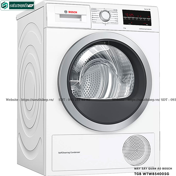 Máy sấy Bosch TGB WTW85400SG - Serie 6 (9Kg - Made in Poland)