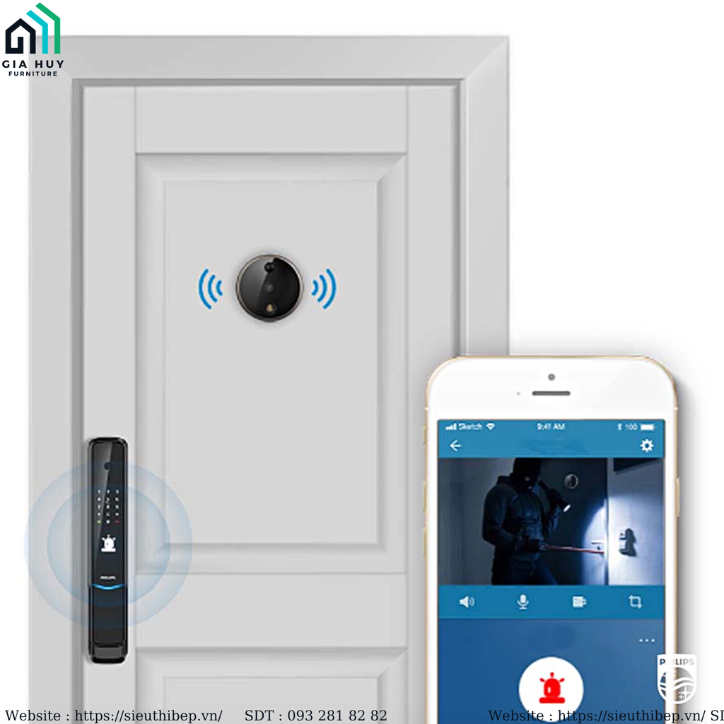 Mắt thần Philips DV001 (Kết nối với Wifi thông minh)