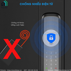 Khóa điện tử Philips DDL702E - 5HWS (32 ký tự mã số ảo)